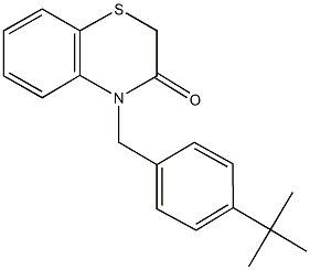 4-(4-tert-butylbenzyl)-2H-1,4-benzothiazin-3(4H)-one 结构式