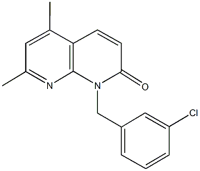 1-(3-chlorobenzyl)-5,7-dimethyl[1,8]naphthyridin-2(1H)-one Structure