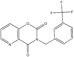 3-[3-(trifluoromethyl)benzyl]-2H-pyrido[2,3-e][1,3]oxazine-2,4(3H)-dione Struktur