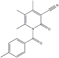 4,5,6-trimethyl-1-(4-methylbenzoyl)-2-oxo-1,2-dihydro-3-pyridinecarbonitrile|