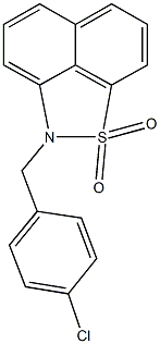 2-(4-chlorobenzyl)-2H-naphtho[1,8-cd]isothiazole 1,1-dioxide,353262-39-2,结构式