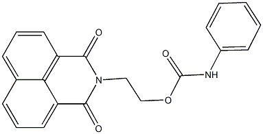 2-(1,3-dioxo-1H-benzo[de]isoquinolin-2(3H)-yl)ethyl phenylcarbamate Struktur