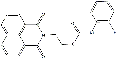 2-(1,3-dioxo-1H-benzo[de]isoquinolin-2(3H)-yl)ethyl 2-fluorophenylcarbamate|