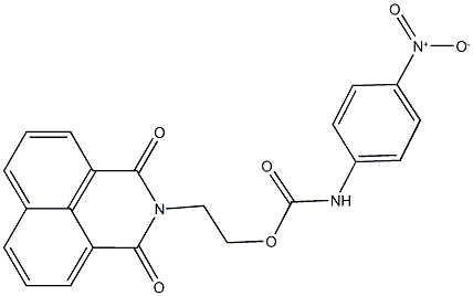 2-(1,3-dioxo-1H-benzo[de]isoquinolin-2(3H)-yl)ethyl 4-nitrophenylcarbamate 化学構造式