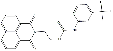 2-(1,3-dioxo-1H-benzo[de]isoquinolin-2(3H)-yl)ethyl 3-(trifluoromethyl)phenylcarbamate Structure