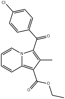 ethyl 3-(4-chlorobenzoyl)-2-methyl-1-indolizinecarboxylate Struktur