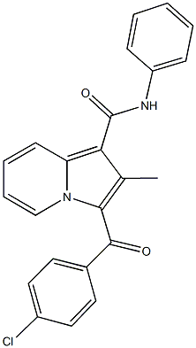 3-(4-chlorobenzoyl)-2-methyl-N-phenyl-1-indolizinecarboxamide 化学構造式