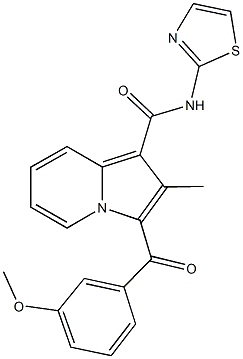 3-(3-methoxybenzoyl)-2-methyl-N-(1,3-thiazol-2-yl)-1-indolizinecarboxamide Structure