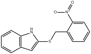 2-({2-nitrobenzyl}sulfanyl)-1H-indole 化学構造式