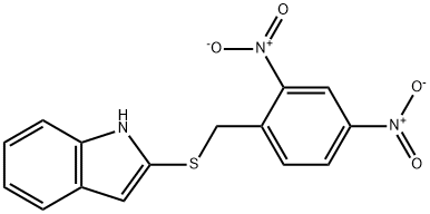 2-({2,4-bisnitrobenzyl}sulfanyl)-1H-indole Struktur
