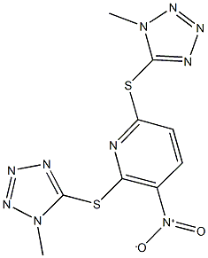 3-nitro-2,6-bis[(1-methyl-1H-tetraazol-5-yl)sulfanyl]pyridine,353263-49-7,结构式