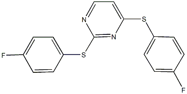 2,4-bis[(4-fluorophenyl)sulfanyl]pyrimidine,353263-53-3,结构式