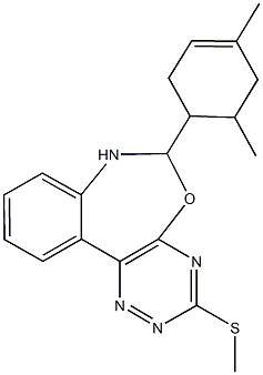 6-(4,6-dimethyl-3-cyclohexen-1-yl)-6,7-dihydro[1,2,4]triazino[5,6-d][3,1]benzoxazepin-3-yl methyl sulfide 结构式