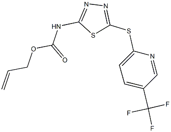 353265-45-9 allyl 5-{[5-(trifluoromethyl)-2-pyridinyl]sulfanyl}-1,3,4-thiadiazol-2-ylcarbamate