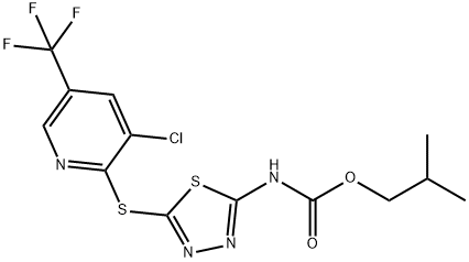 isobutyl 5-{[3-chloro-5-(trifluoromethyl)-2-pyridinyl]sulfanyl}-1,3,4-thiadiazol-2-ylcarbamate Structure