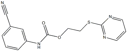 2-(2-pyrimidinylsulfanyl)ethyl 3-cyanophenylcarbamate|