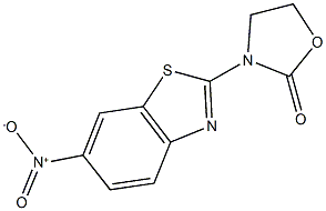 3-{6-nitro-1,3-benzothiazol-2-yl}-1,3-oxazolidin-2-one,353265-84-6,结构式