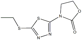 3-[5-(ethylsulfanyl)-1,3,4-thiadiazol-2-yl]-1,3-oxazolidin-2-one,353265-86-8,结构式