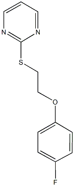 4-fluorophenyl 2-(2-pyrimidinylsulfanyl)ethyl ether Struktur