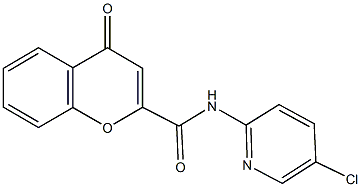 N-(5-chloro-2-pyridinyl)-4-oxo-4H-chromene-2-carboxamide Struktur