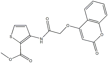 methyl 3-({[(2-oxo-2H-chromen-4-yl)oxy]acetyl}amino)-2-thiophenecarboxylate 结构式