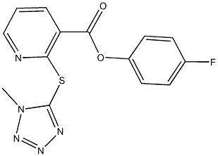 353266-68-9 4-fluorophenyl 2-[(1-methyl-1H-tetraazol-5-yl)sulfanyl]nicotinate
