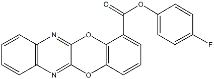 4-fluorophenyl [1,4]benzodioxino[2,3-b]quinoxaline-1-carboxylate 化学構造式