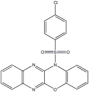 12-[(4-chlorophenyl)sulfonyl]-12H-quinoxalino[2,3-b][1,4]benzoxazine,353267-15-9,结构式