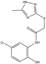 N-(5-chloro-2-hydroxyphenyl)-2-[(5-methyl-1H-1,2,4-triazol-3-yl)sulfanyl]acetamide Struktur