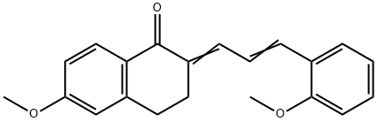 6-methoxy-2-[3-(2-methoxyphenyl)-2-propenylidene]-3,4-dihydro-1(2H)-naphthalenone Struktur