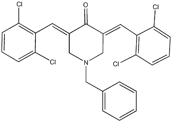 1-benzyl-3,5-bis(2,6-dichlorobenzylidene)-4-piperidinone|
