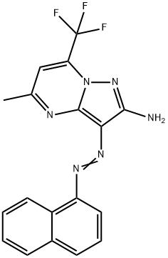 353267-67-1 5-methyl-3-(1-naphthyldiazenyl)-7-(trifluoromethyl)pyrazolo[1,5-a]pyrimidin-2-ylamine