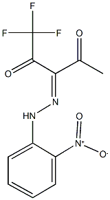 1,1,1-trifluoro-2,3,4-pentanetrione 3-({2-nitrophenyl}hydrazone) Structure