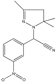 {3-nitrophenyl}(3,5,5-trimethyl-4,5-dihydro-1H-pyrazol-1-yl)acetonitrile Structure