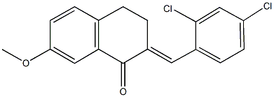 2-(2,4-dichlorobenzylidene)-7-methoxy-3,4-dihydro-1(2H)-naphthalenone Struktur