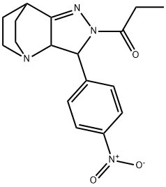 3-{4-nitrophenyl}-4-propionyl-1,4,5-triazatricyclo[5.2.2.0~2,6~]undec-5-ene Structure