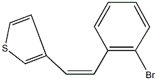 3-[2-(2-bromophenyl)vinyl]thiophene 化学構造式