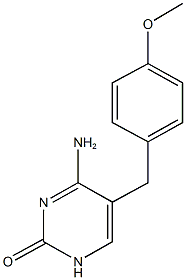 4-amino-5-(4-methoxybenzyl)-2(1H)-pyrimidinone 化学構造式