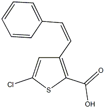 353269-65-5 5-chloro-3-(2-phenylvinyl)-2-thiophenecarboxylic acid