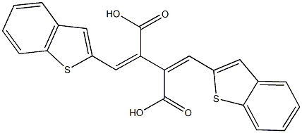 2,3-bis(1-benzothien-2-ylmethylene)succinic acid Struktur