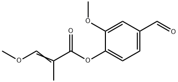 4-formyl-2-methoxyphenyl 3-methoxy-2-methylacrylate 化学構造式