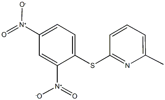 2-({2,4-bisnitrophenyl}sulfanyl)-6-methylpyridine Struktur