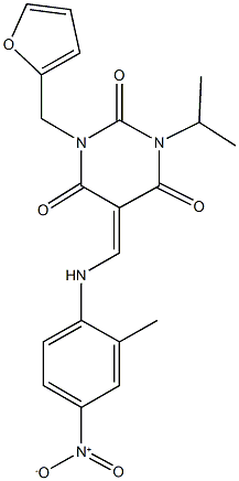 1-(2-furylmethyl)-5-({4-nitro-2-methylanilino}methylene)-3-isopropyl-2,4,6(1H,3H,5H)-pyrimidinetrione|