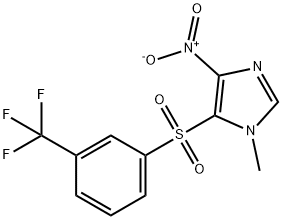 4-nitro-1-methyl-5-{[3-(trifluoromethyl)phenyl]sulfonyl}-1H-imidazole Struktur