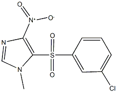 5-[(3-chlorophenyl)sulfonyl]-4-nitro-1-methyl-1H-imidazole 化学構造式