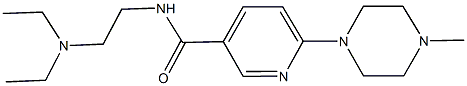 N-[2-(diethylamino)ethyl]-6-(4-methyl-1-piperazinyl)nicotinamide 化学構造式