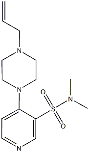 4-(4-allyl-1-piperazinyl)-N,N-dimethyl-3-pyridinesulfonamide 化学構造式