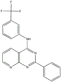 2-phenyl-N-[3-(trifluoromethyl)phenyl]pyrido[2,3-d]pyrimidin-4-amine,353278-21-4,结构式
