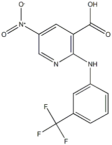 5-nitro-2-[3-(trifluoromethyl)anilino]nicotinic acid Structure