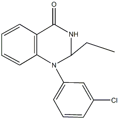 1-(3-chlorophenyl)-2-ethyl-2,3-dihydro-4(1H)-quinazolinone,353278-46-3,结构式